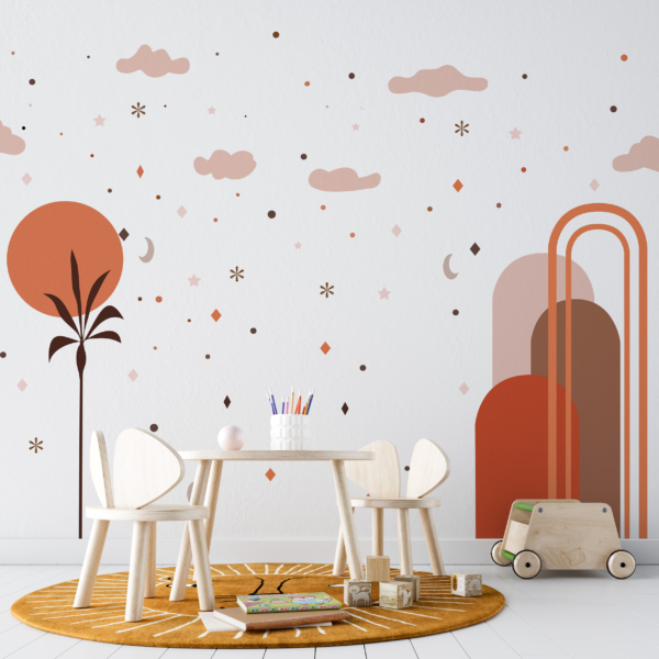 Apstraktni zidni zid zalaska sunca