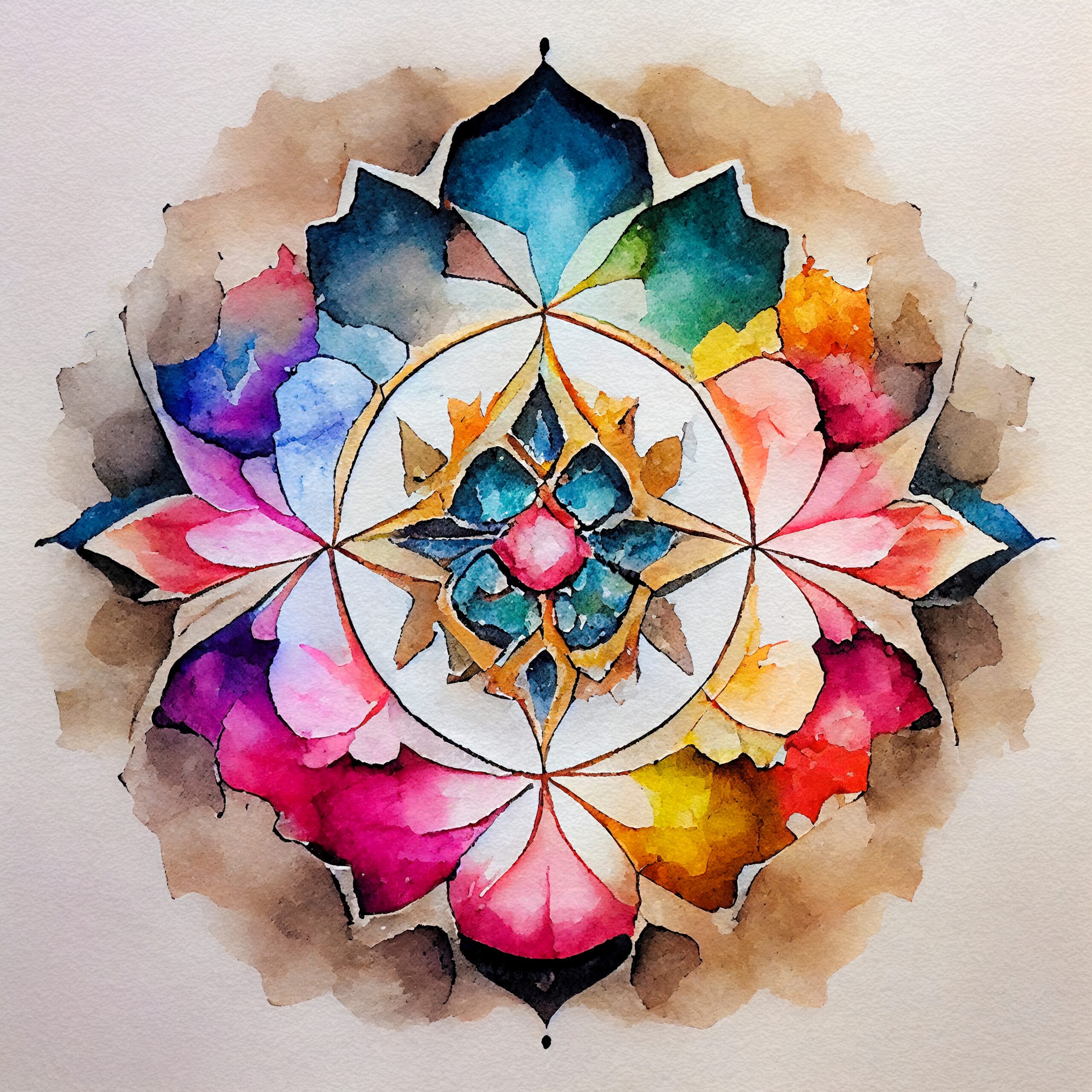 Beautiful,Card,With,Floral,Mandala.,Geometric,Circle,Element.,Card,For