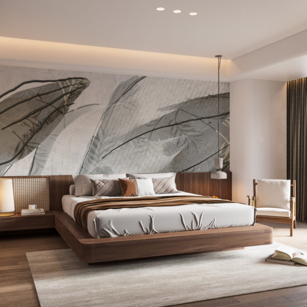 Cvjetno siva zidna stena