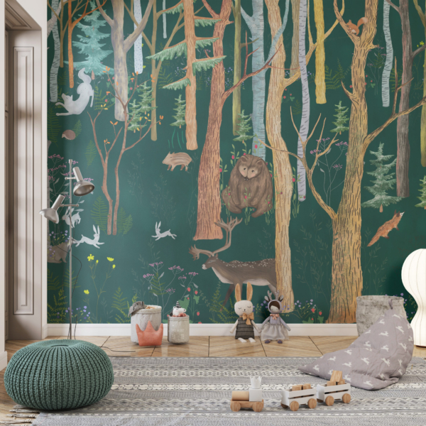 Zidni mural Životinjska šuma