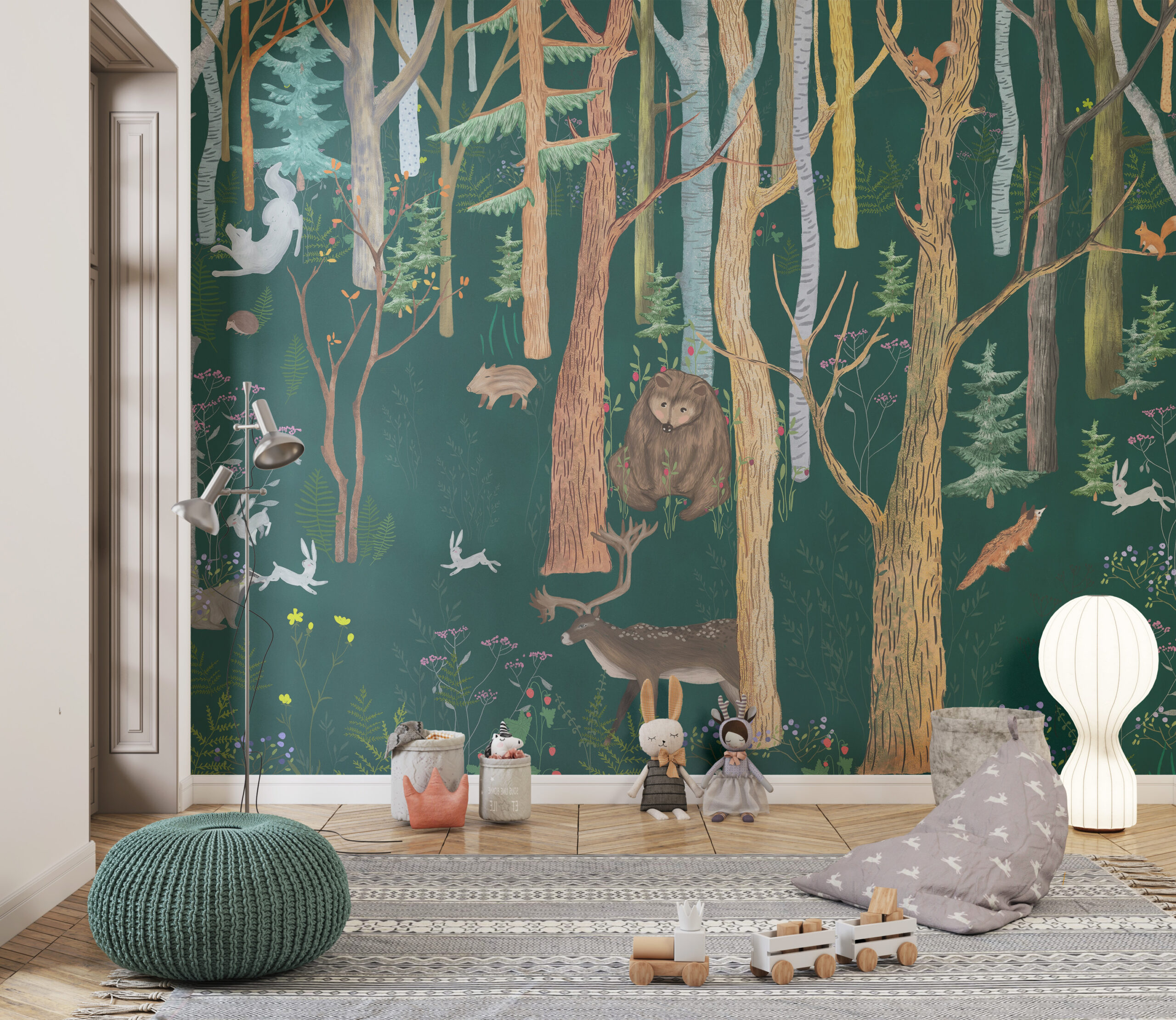 Zidni mural Životinjska šuma