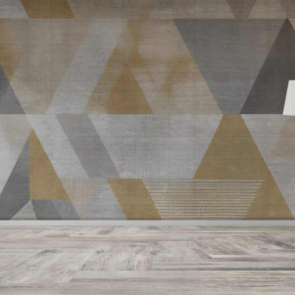 Zidni mural s geometrijskim uzorcima