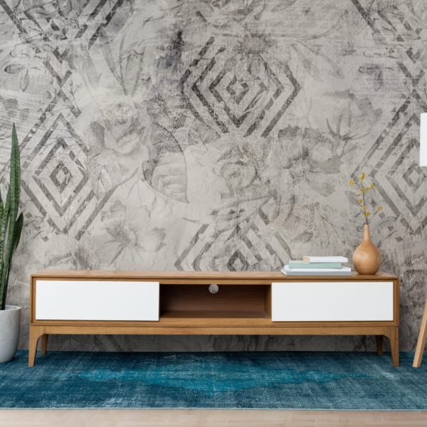 Zidni zidni zid Geometrija i cvijeće