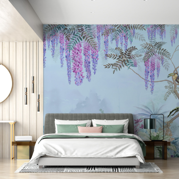 Pastelni zidni mural Jungle