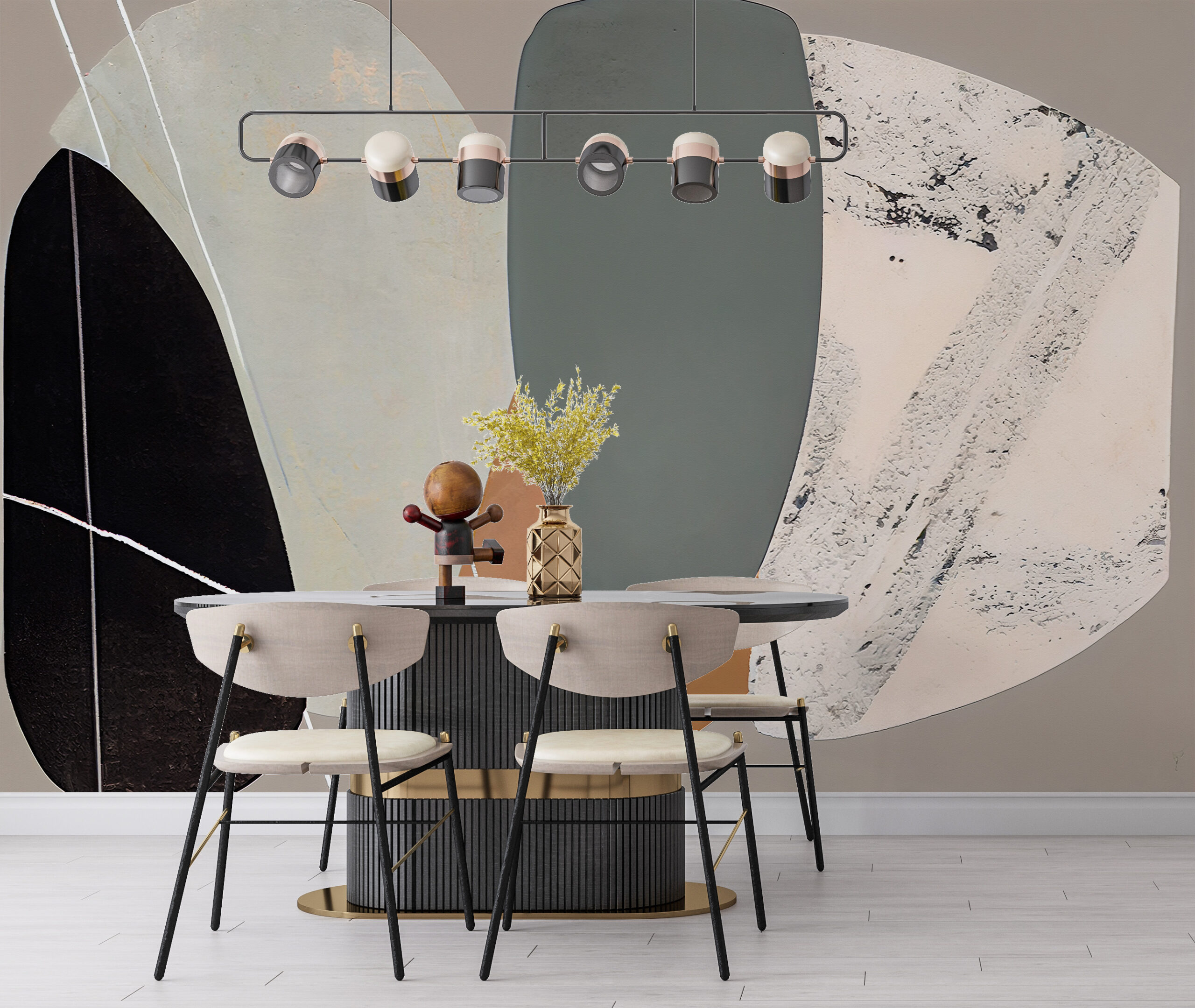 Zidni zidni zid apstraktnog kamenja