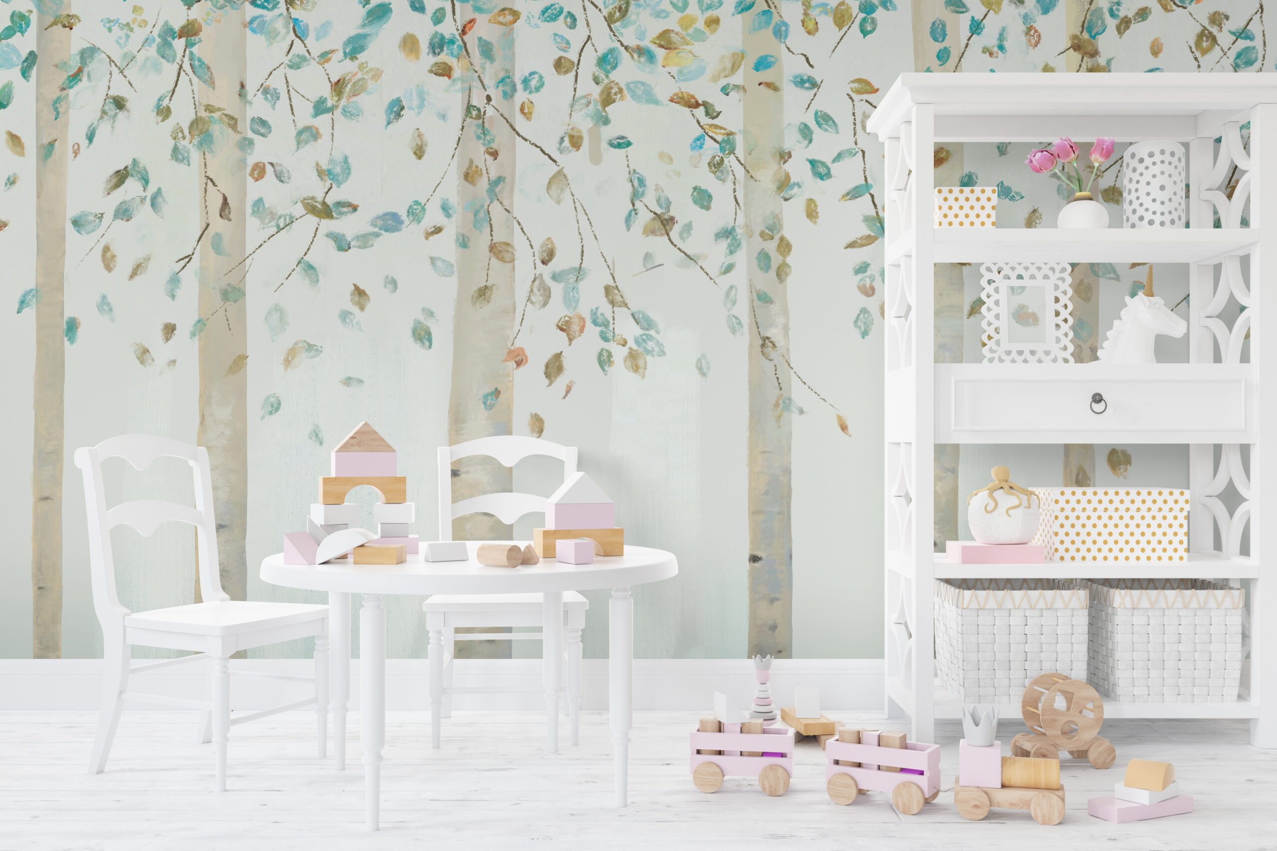 Zidni zidni zid Nježne breze