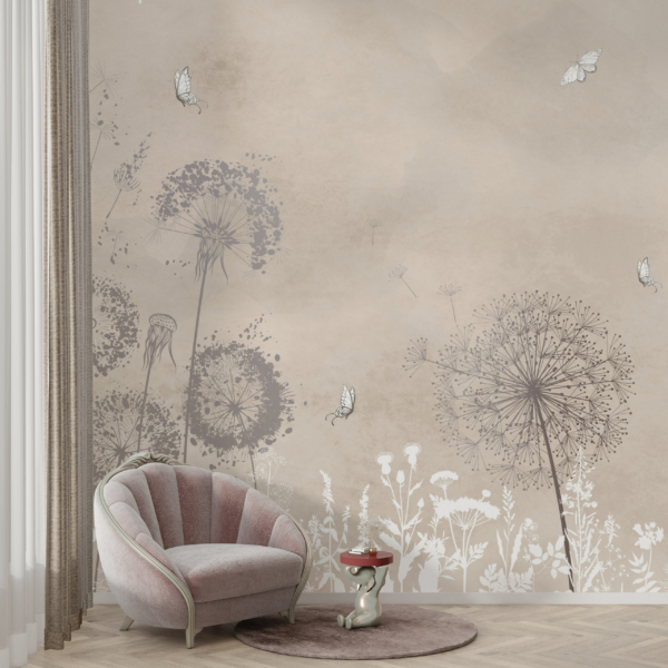 Maslačak zidni zidni zid bež