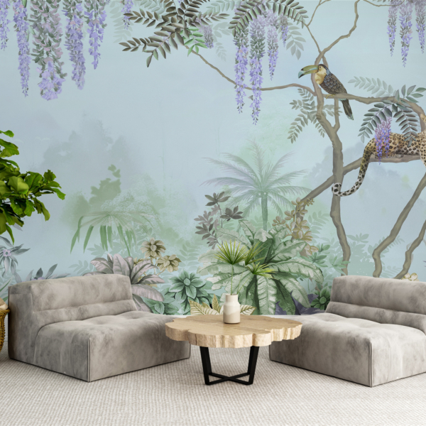 Zidni mural Jungle Blue