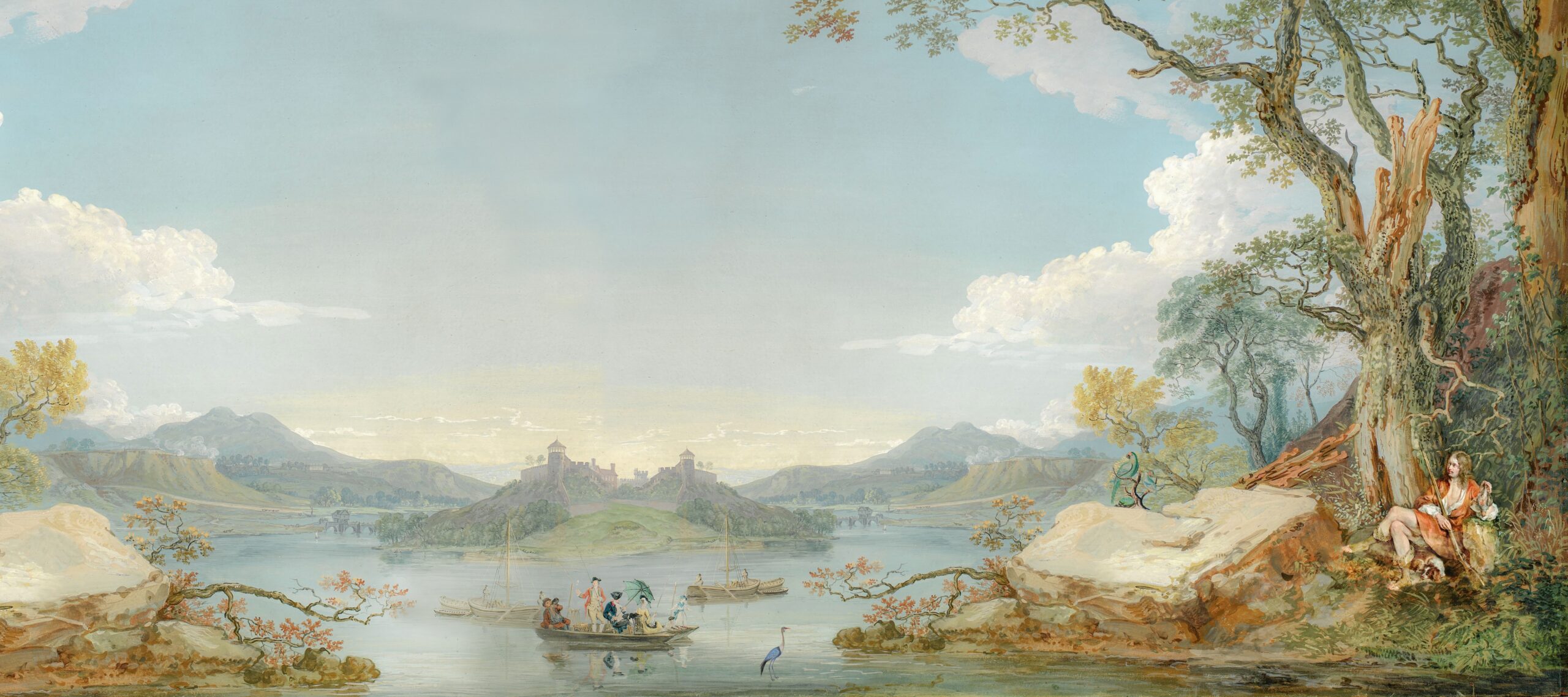 Natural,Old,Panoramic,Design.,Naturel,Color,Hand,Made,Mural