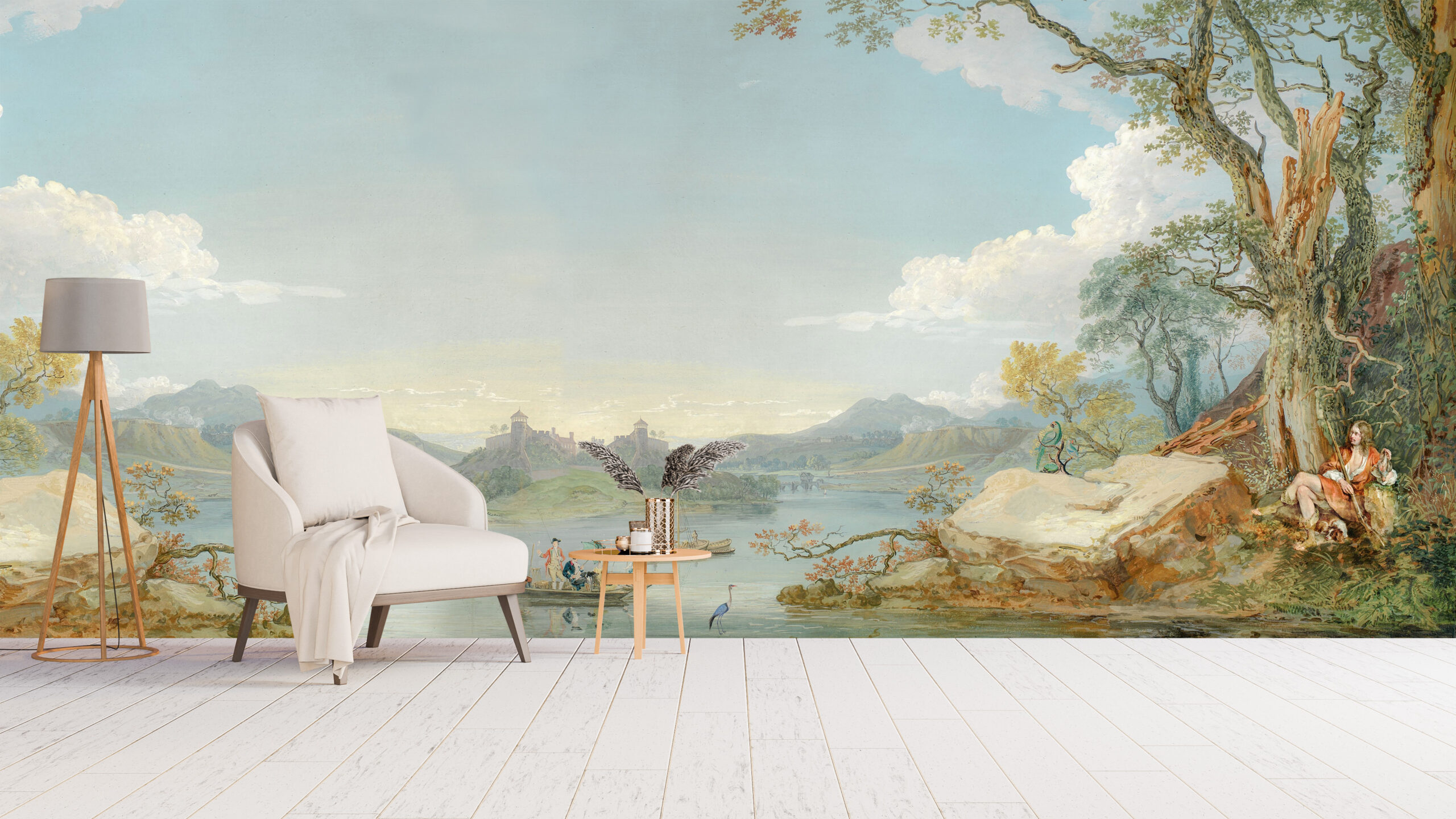 Zidni mural Otok na jezeru