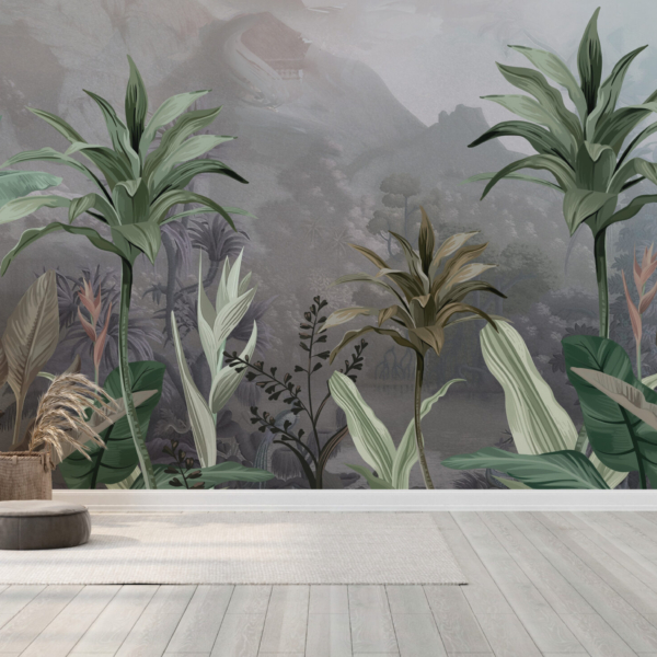 Tropski bež zidni mural