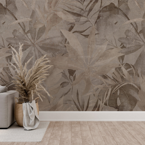 Lišće u bež i smeđoj boji