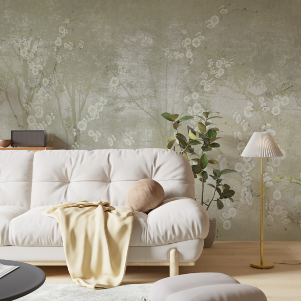 Zidni mural drveća i grmlja