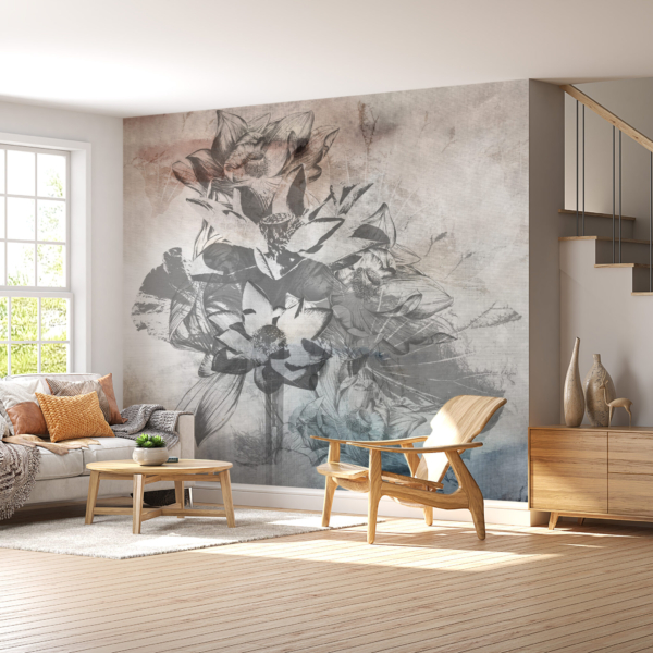 Apstraktni cvjetni zidni zid