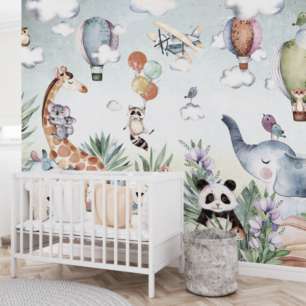 Zoološki vrt u oblacima zidni zid