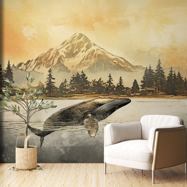 Zidni mural Kit u zalazak sunca