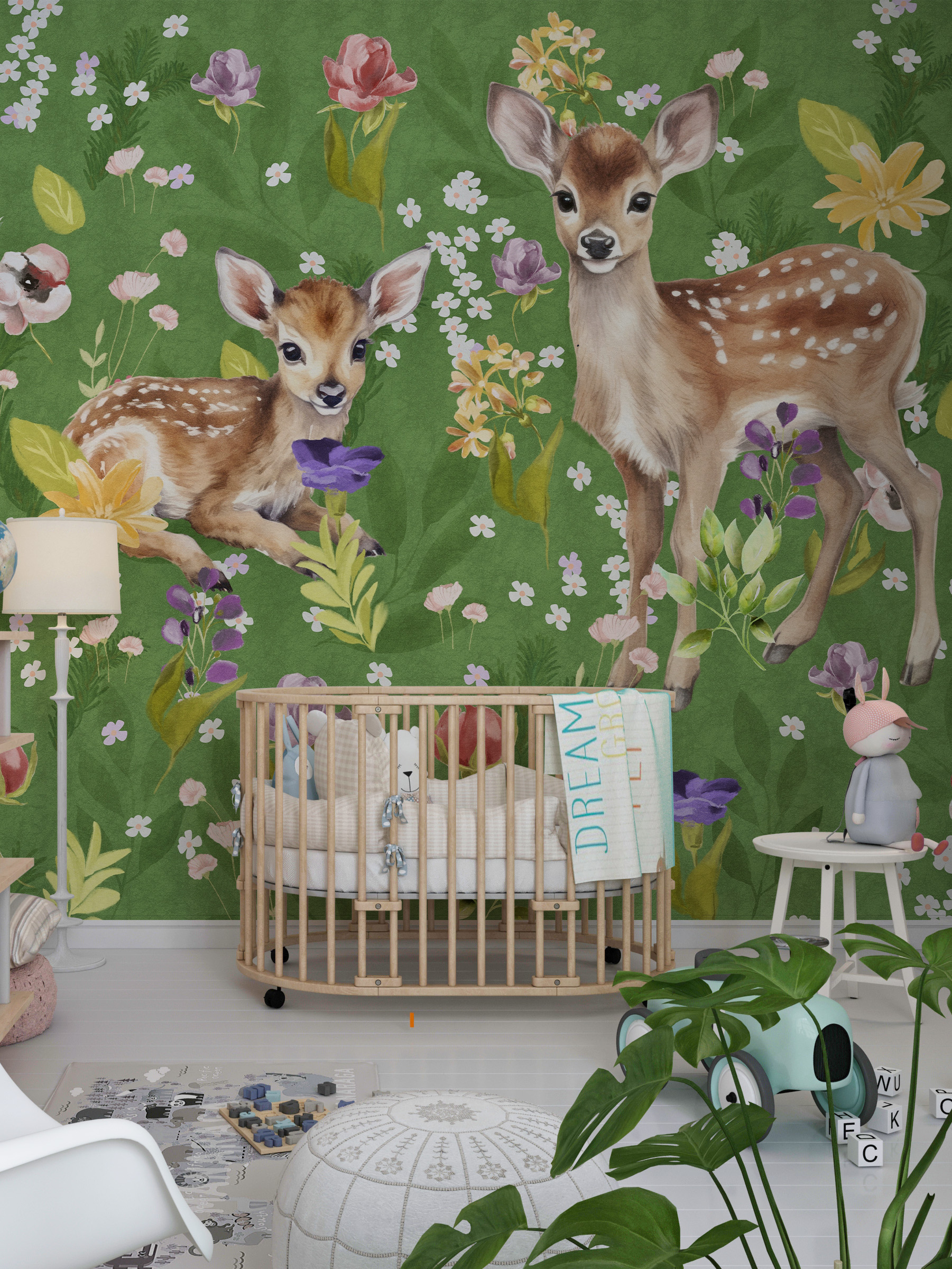 Zidni mural Jelen na livadi