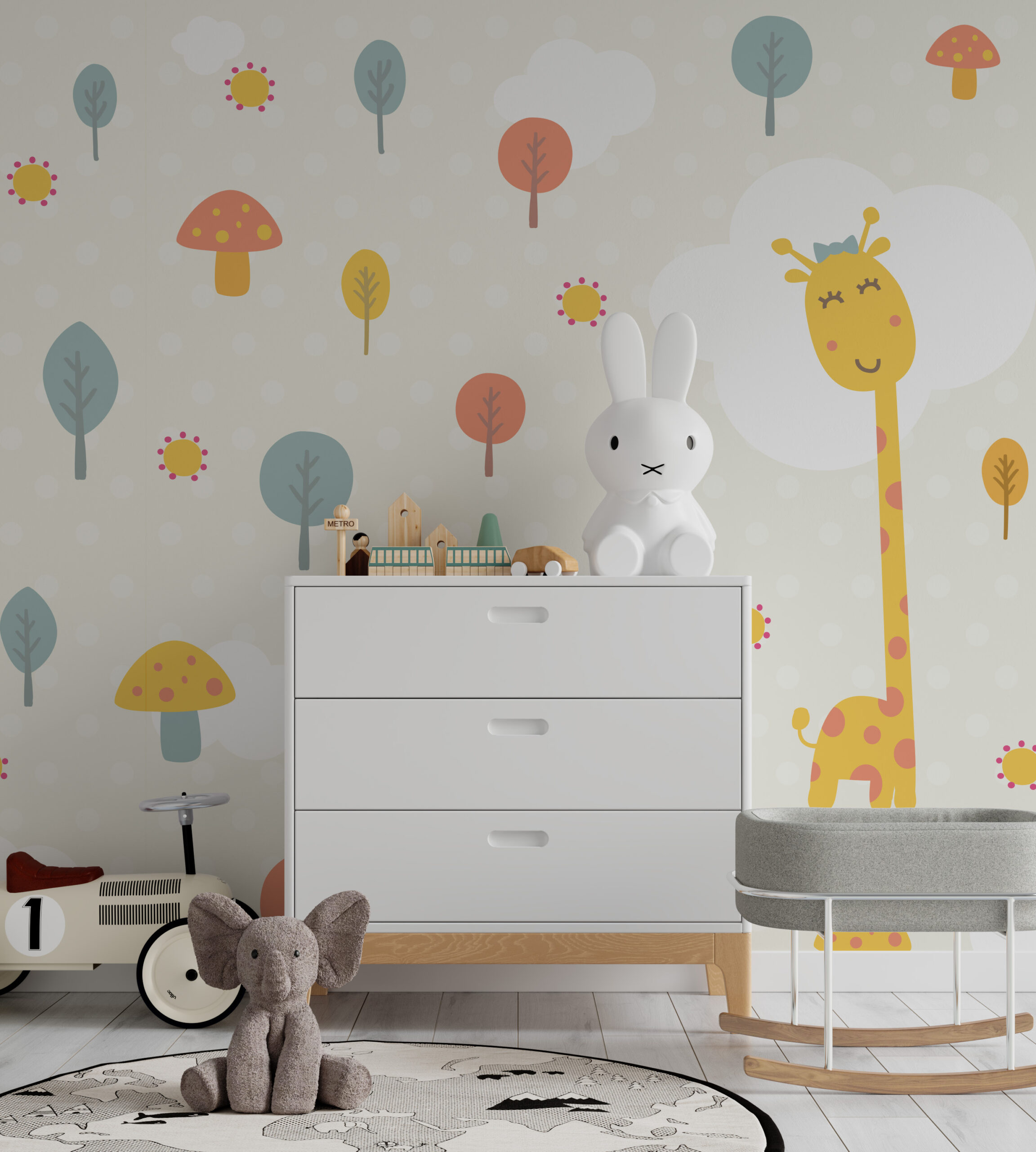 Zidni mural Pastelna šuma