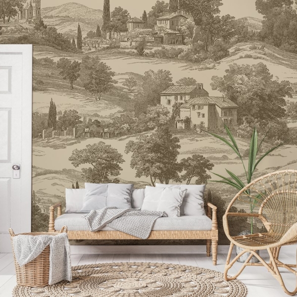 Foto tapete Pejzaž u bež boji