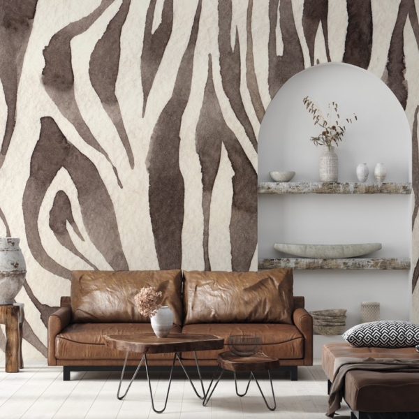 Foto tapete Tekstura smeđe zebre