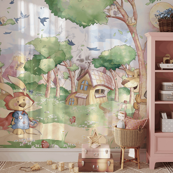 Foto tapete Zeko u ulozi Crvenkapice