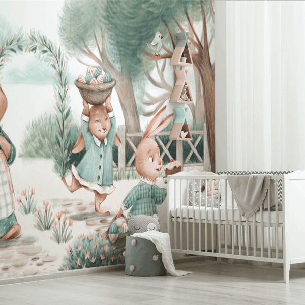 Foto tapete Proljetni zečići