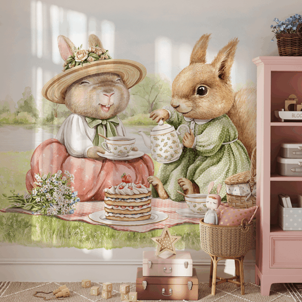 Foto tapete Popodnevni čaj u šumi