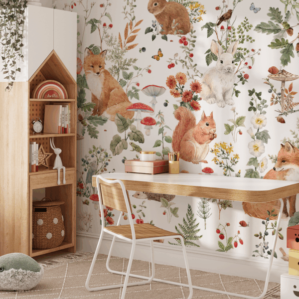 Foto tapete Među gljivama i cvijećem