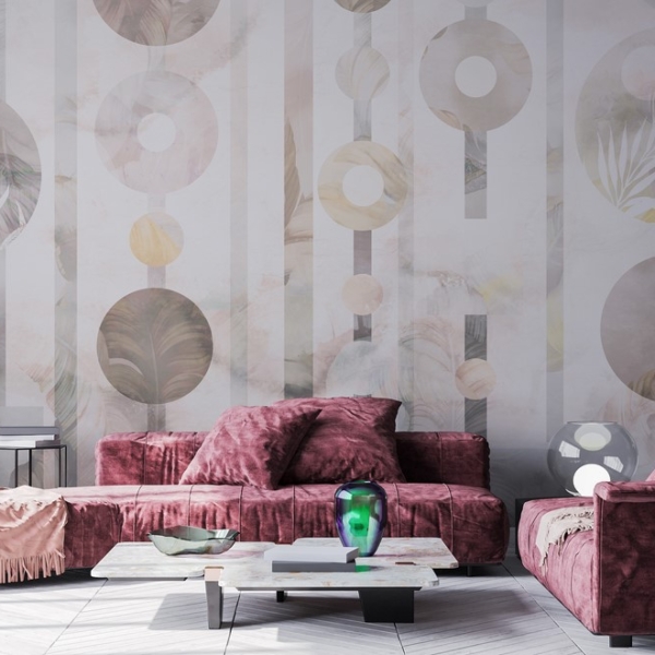 Foto tapete Lišće i geometrija