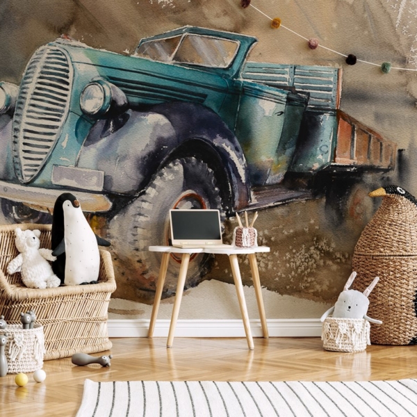 Foto tapete Stari auto na farmi