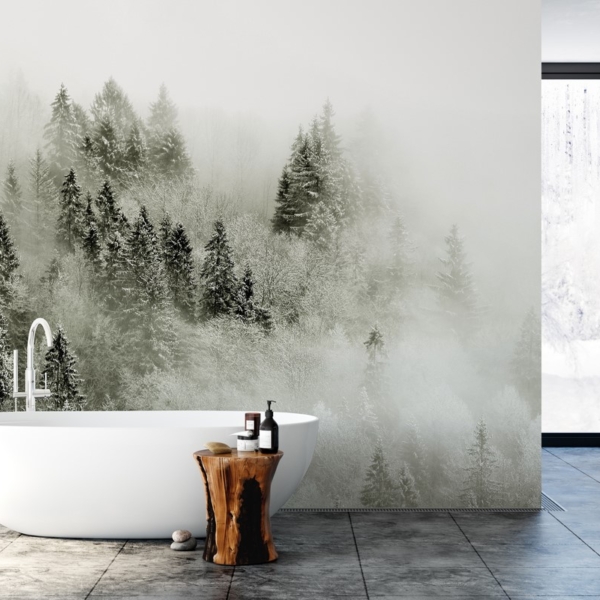 Foto tapete Zimska šuma u magli