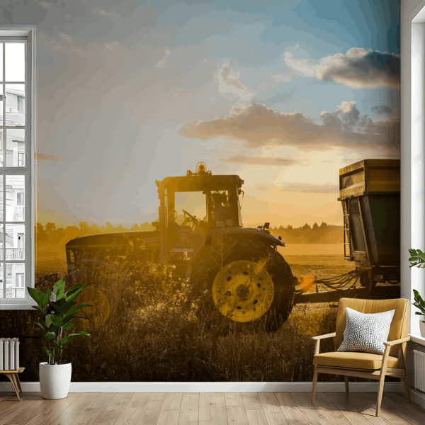 Foto tapete Traktor na polju