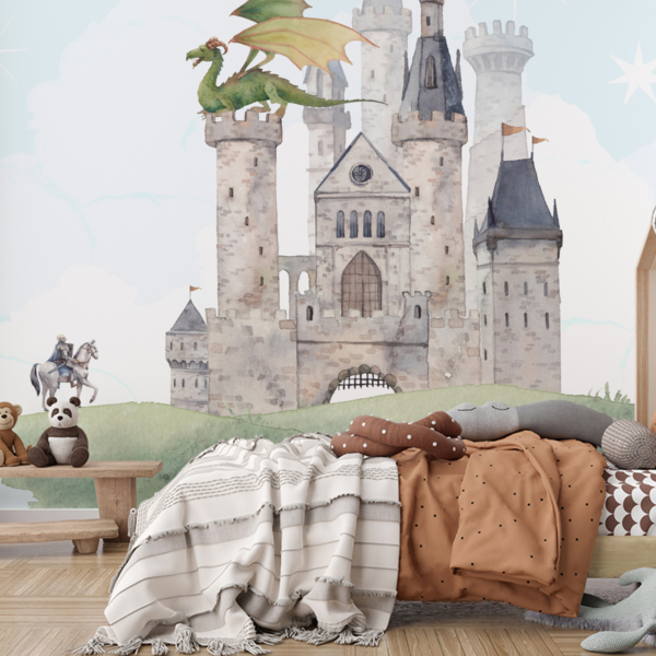 Foto tapete Fototapeta Dvorac iz bajke sa zmajem