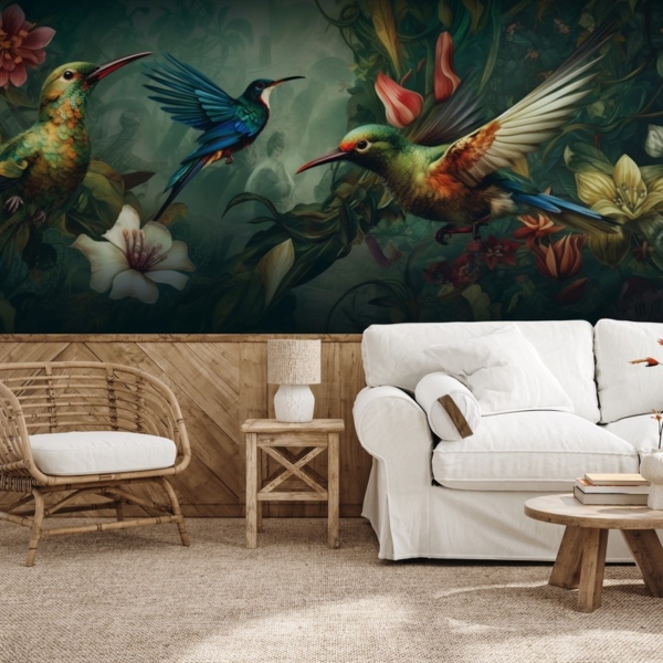 Foto tapete Ples kolibrija u džungli