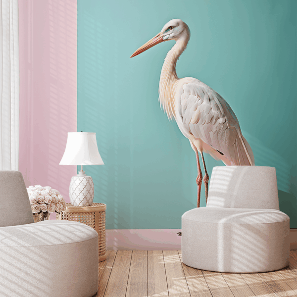 Foto tapete Pastelni ždral elegancije