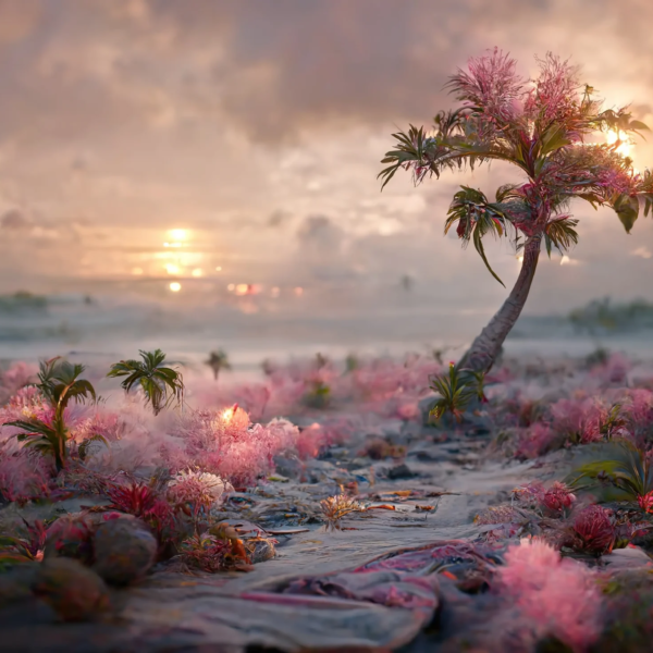 Foto tapete Ružičasta samoća