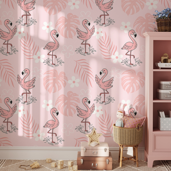 Foto tapete Flamingosi u ružičastom