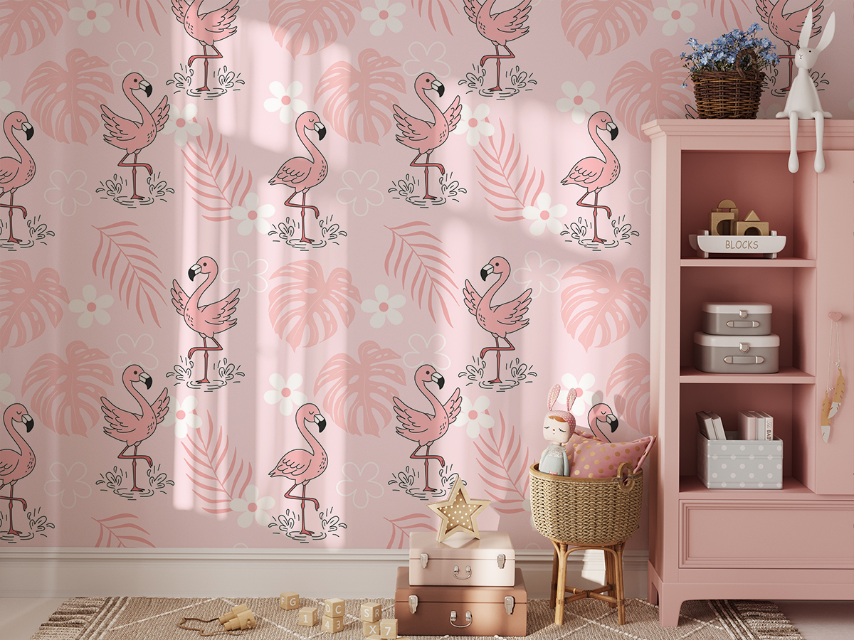 Foto tapete Flamingosi u ružičastom