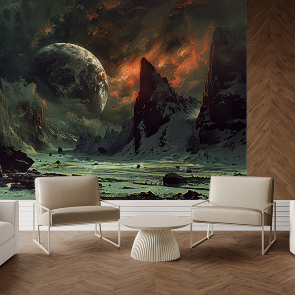 Foto tapete Izvanzemaljski planet iznad Stjenovitog kraja