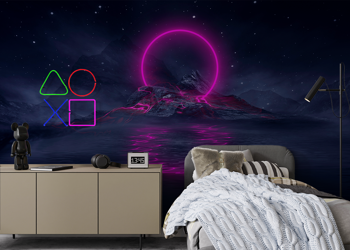 Foto tapete Neonski portal na jezeru