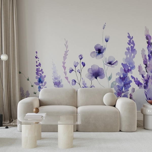 Foto tapete Lavanda na bijeloj