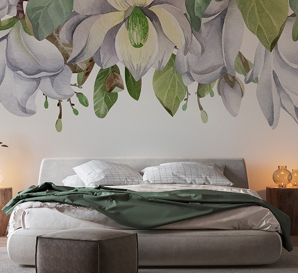 Foto tapete Magnolije na bijelom